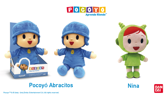 Pocoyo Abracitos y Peluche de Nina - Juguetes Bandai